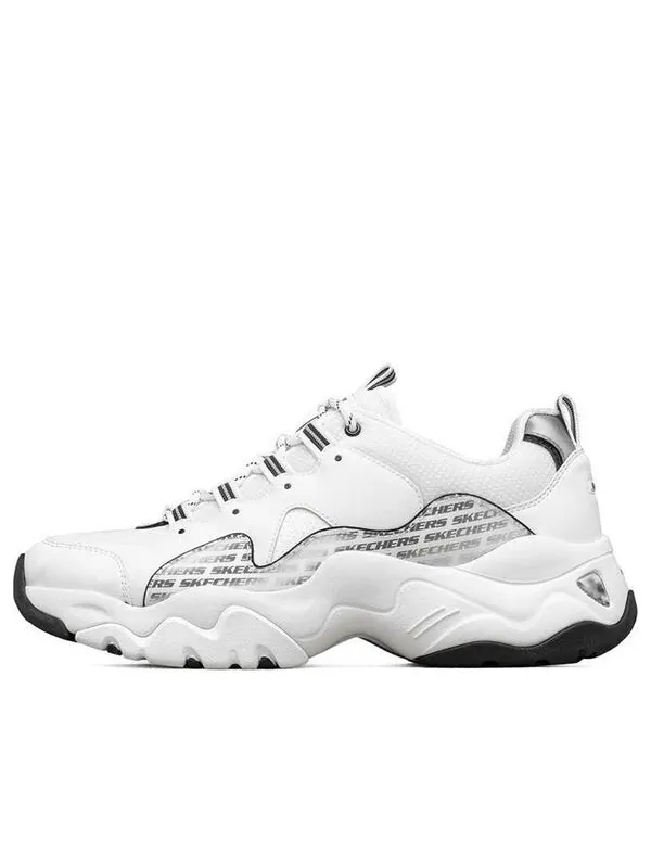 Кроссовки d lites 3.0 low-top running shoes white/black Skechers — изображение 1 из 4, белый/черный
