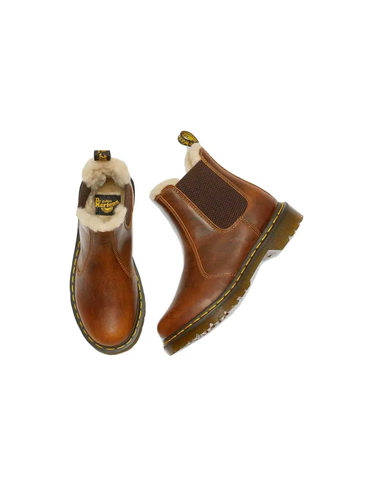 Ботинки Dr. Martens 2976 Faux Fur Lined — изображение 3 из 4, коричневый