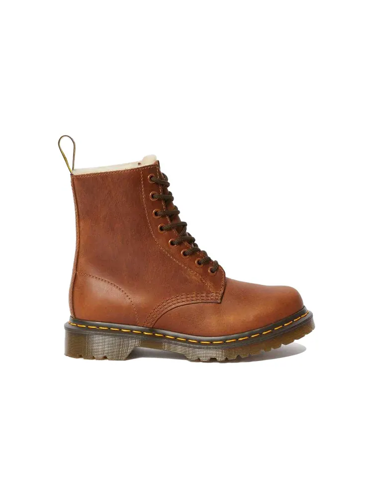 Ботинки Dr. Martens 1460 Faux Fur Lined — изображение 2 из 4, коричневый
