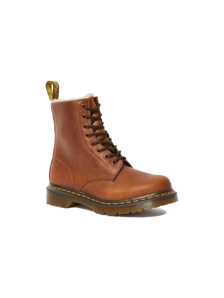 Ботинки Dr. Martens 1460 Faux Fur Lined — изображение 3 из 4, коричневый