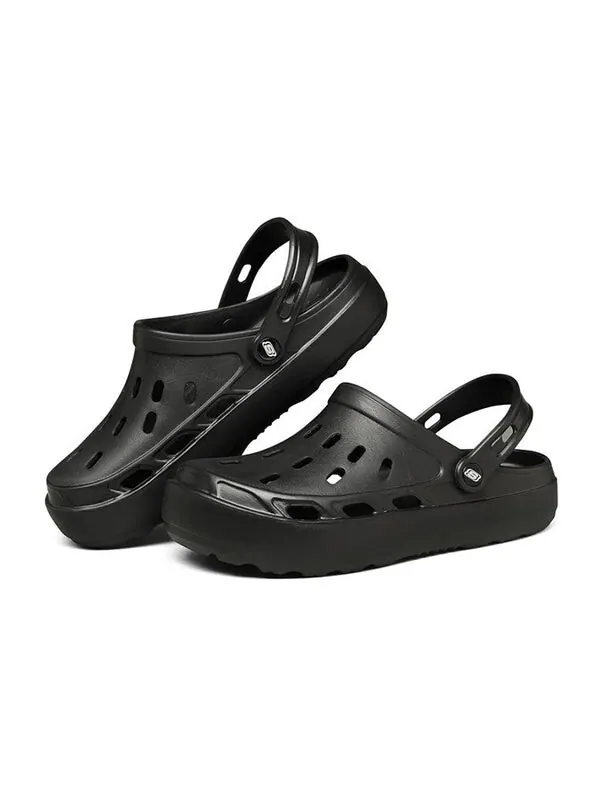 Тапочки swifters minimalistic cozy sports slippers pure black Skechers — изображение 3 из 4, черный