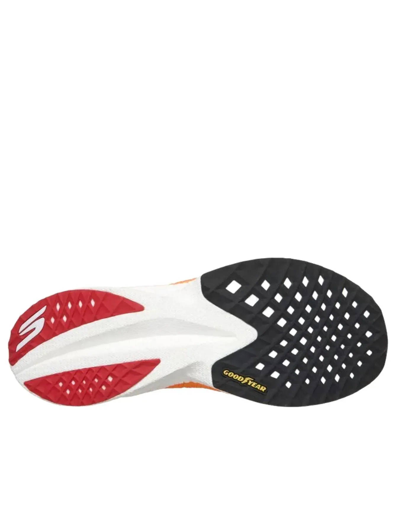 Кроссовки Skechers Aero Razor 'White Black Orange' — изображение 4 из 5, белый