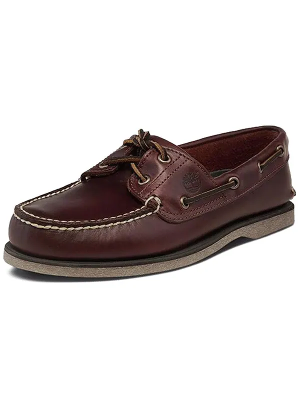 Кроссовки leather handmade boat shoes brown Timberland — изображение 2 из 4, коричневый