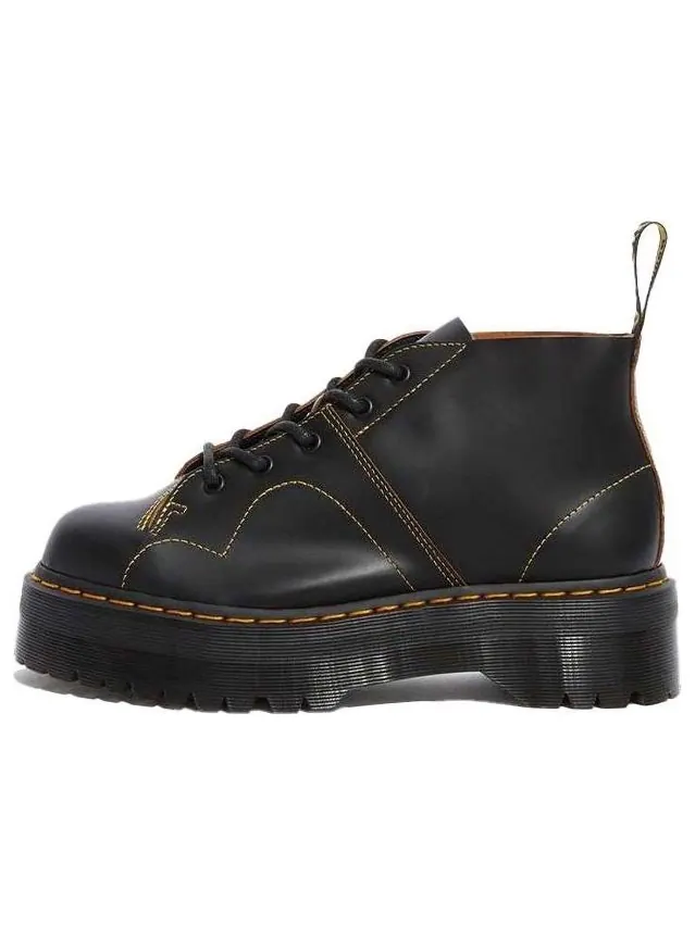 Ботинки Dr. Martens Church с контрастной строчкой на платформе — изображение 1 из 4, черный