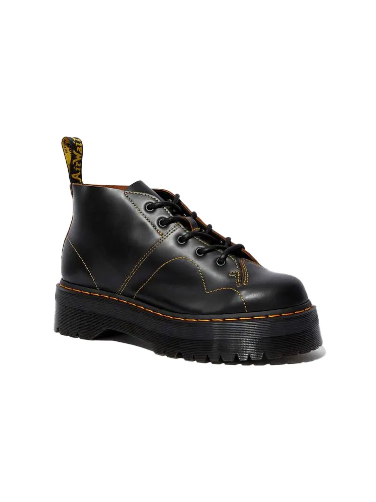Ботинки Dr. Martens Church с контрастной строчкой на платформе — изображение 2 из 4, черный