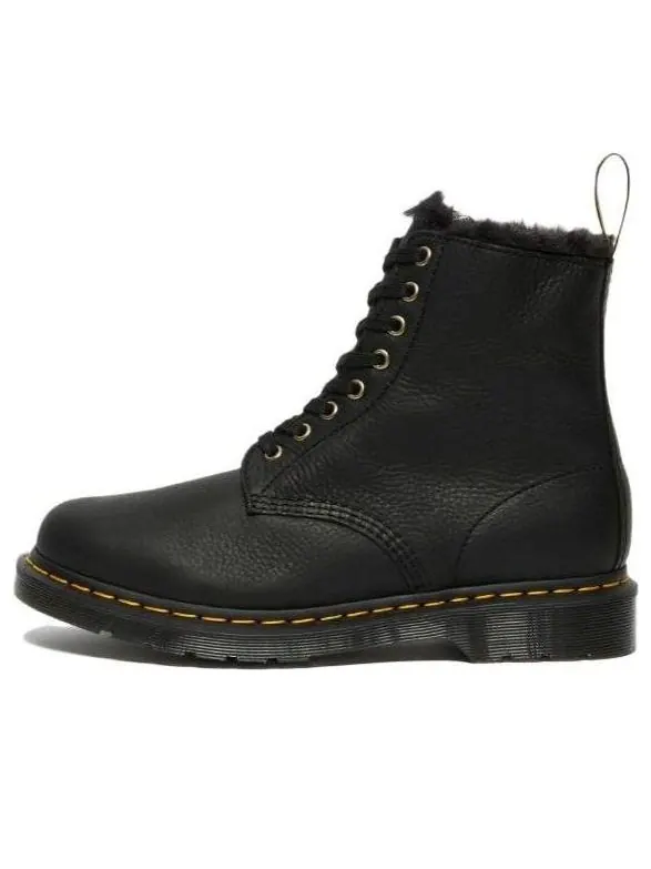 Ботинки Dr. Martens 1460 Pascal Fur Lined Ankle, кожаные — изображение 1 из 6, черный