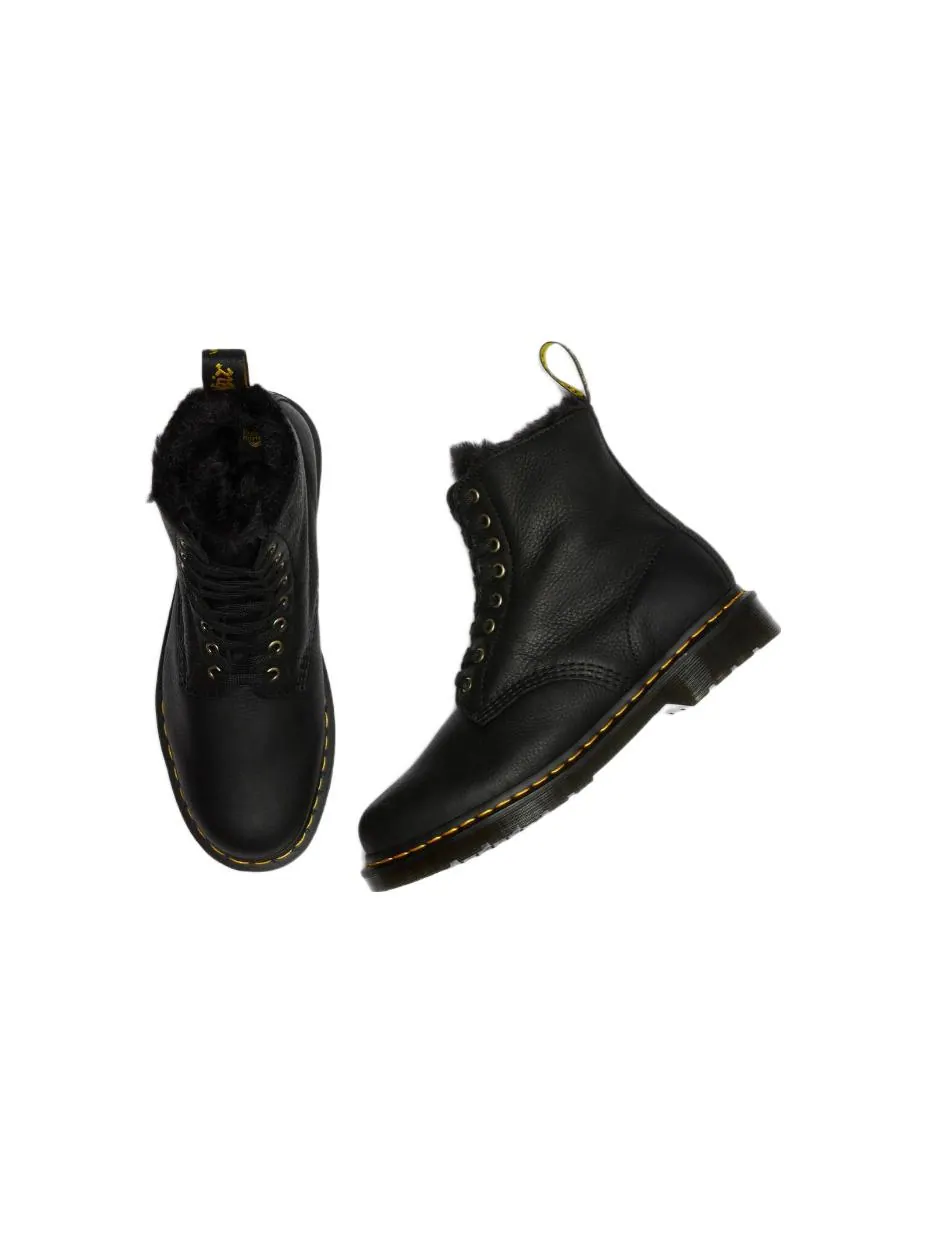 Ботинки Dr. Martens 1460 Pascal Fur Lined Ankle, кожаные — изображение 4 из 6, черный