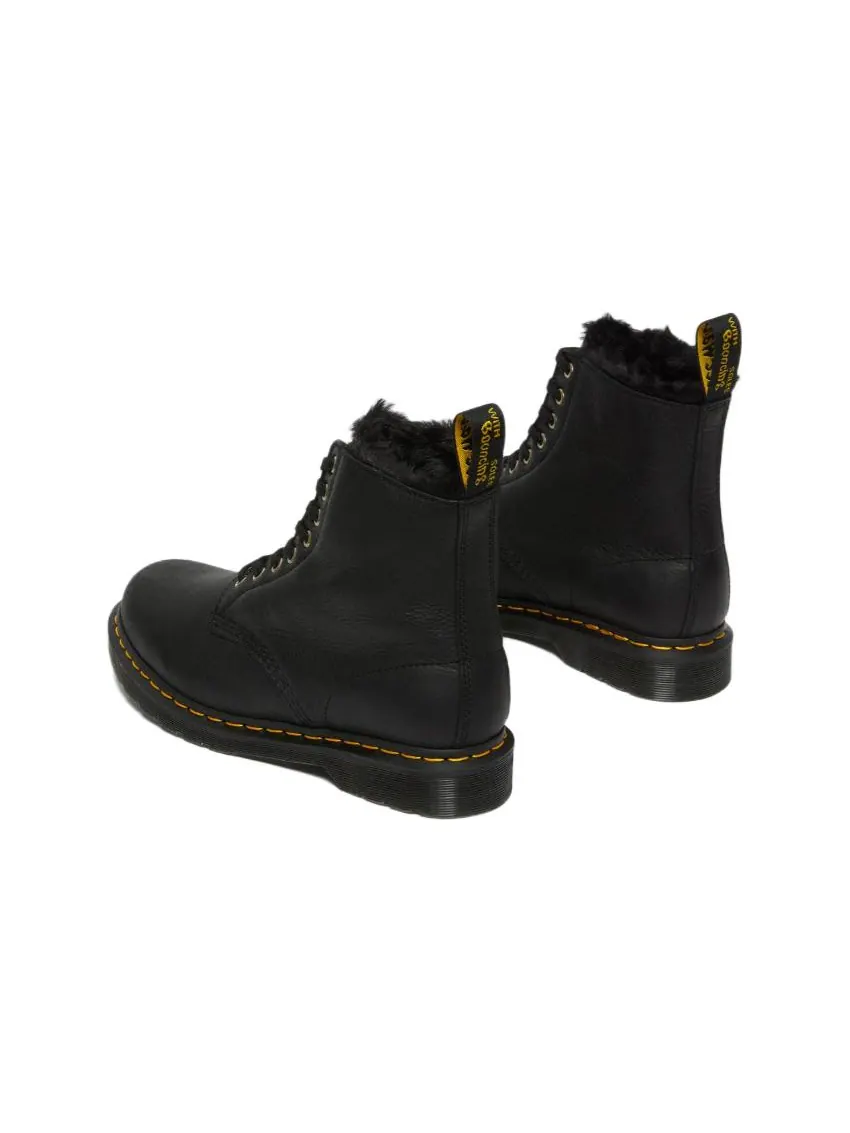 Ботинки Dr. Martens 1460 Pascal Fur Lined Ankle, кожаные — изображение 5 из 6, черный