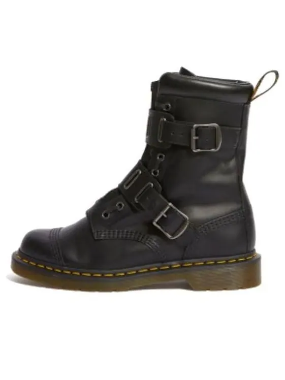 Ботинки мужские Dr. Martens Quynn кожаные с ремешками — изображение 1 из 4, черный