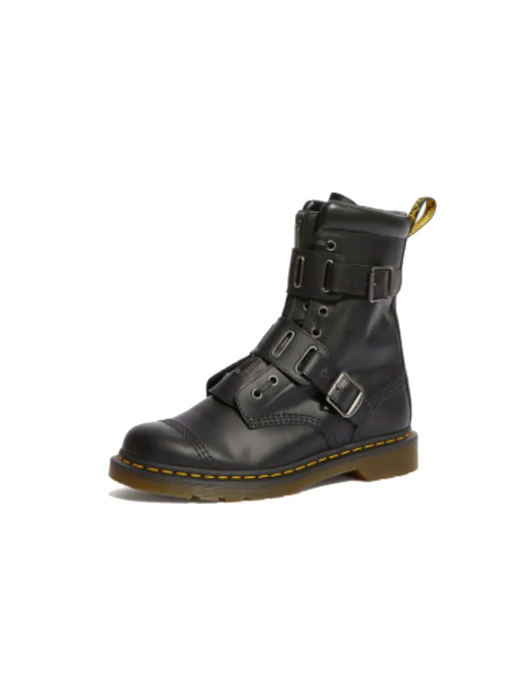 Ботинки мужские Dr. Martens Quynn кожаные с ремешками — изображение 2 из 4, черный