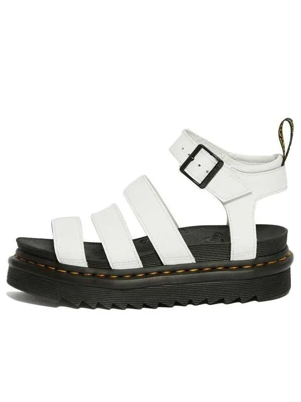 Сандалии Dr. Martens Blaire Leather Strap Sandals, кожаные ремешки — изображение 1 из 4, белый