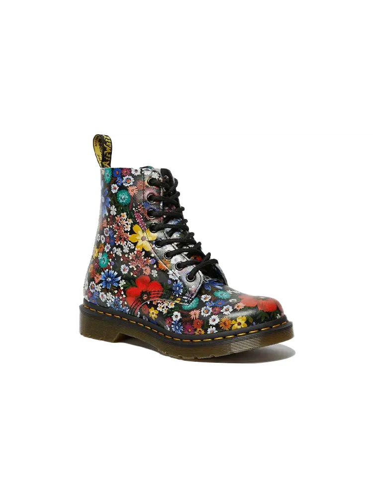 Ботинки Dr. Martens 1460 Pascal Floral, черные с цветочным принтом — изображение 2 из 4