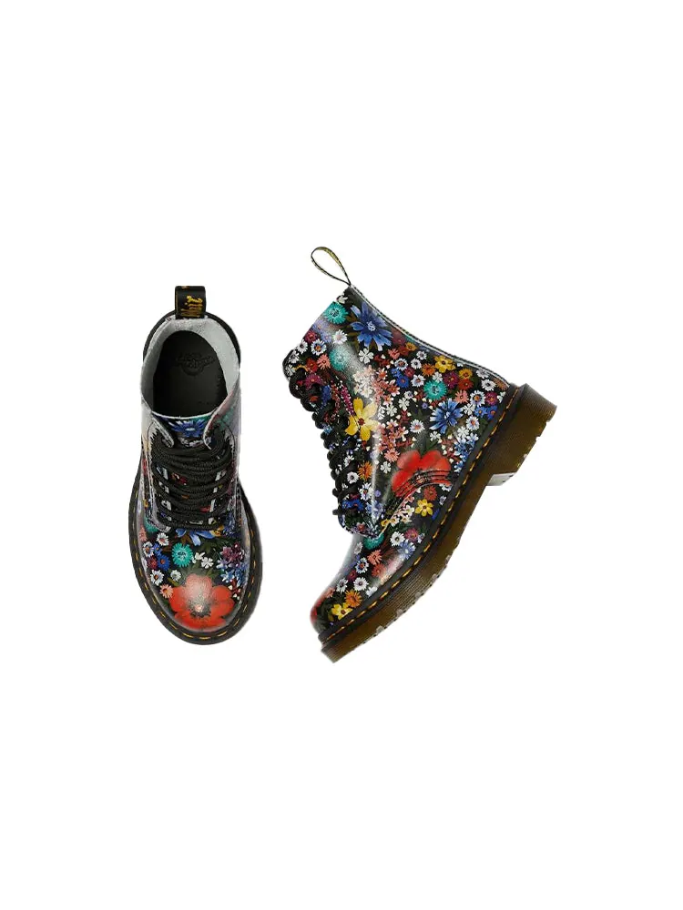 Ботинки Dr. Martens 1460 Pascal Floral, черные с цветочным принтом — изображение 3 из 4