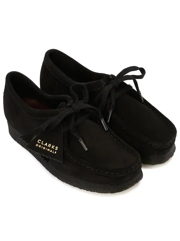 Кроссовки Clarks Wallabee 'Black Suede' — изображение 2 из 3, черный