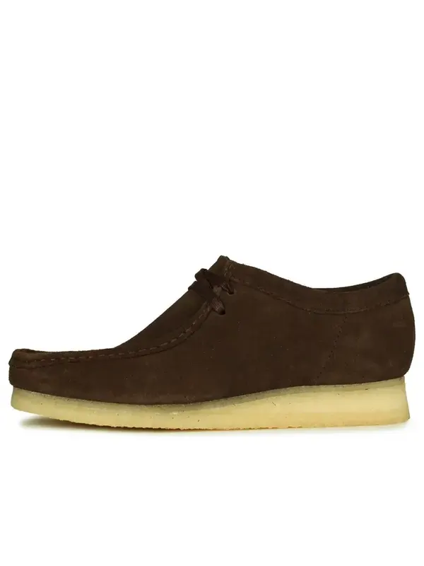 Кроссовки Clarks Wallabee 'Dark Brown Suede' — изображение 1 из 4, коричневый
