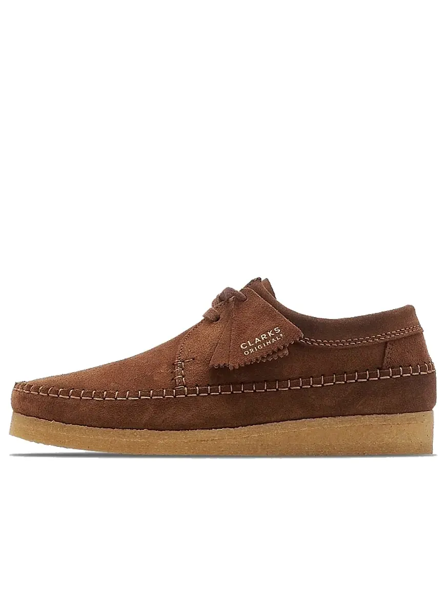 Кроссовки Clarks Weaver Suede 'Cola', замшевые — изображение 1 из 4, коричневый