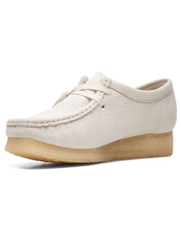 Кроссовки Clarks Wallabee 'White Nubuck' — изображение 3 из 4, белый