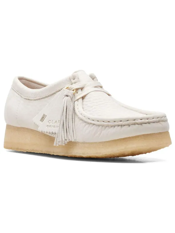 Кроссовки Clarks Wallabee 'White Nubuck' — изображение 4 из 4, белый