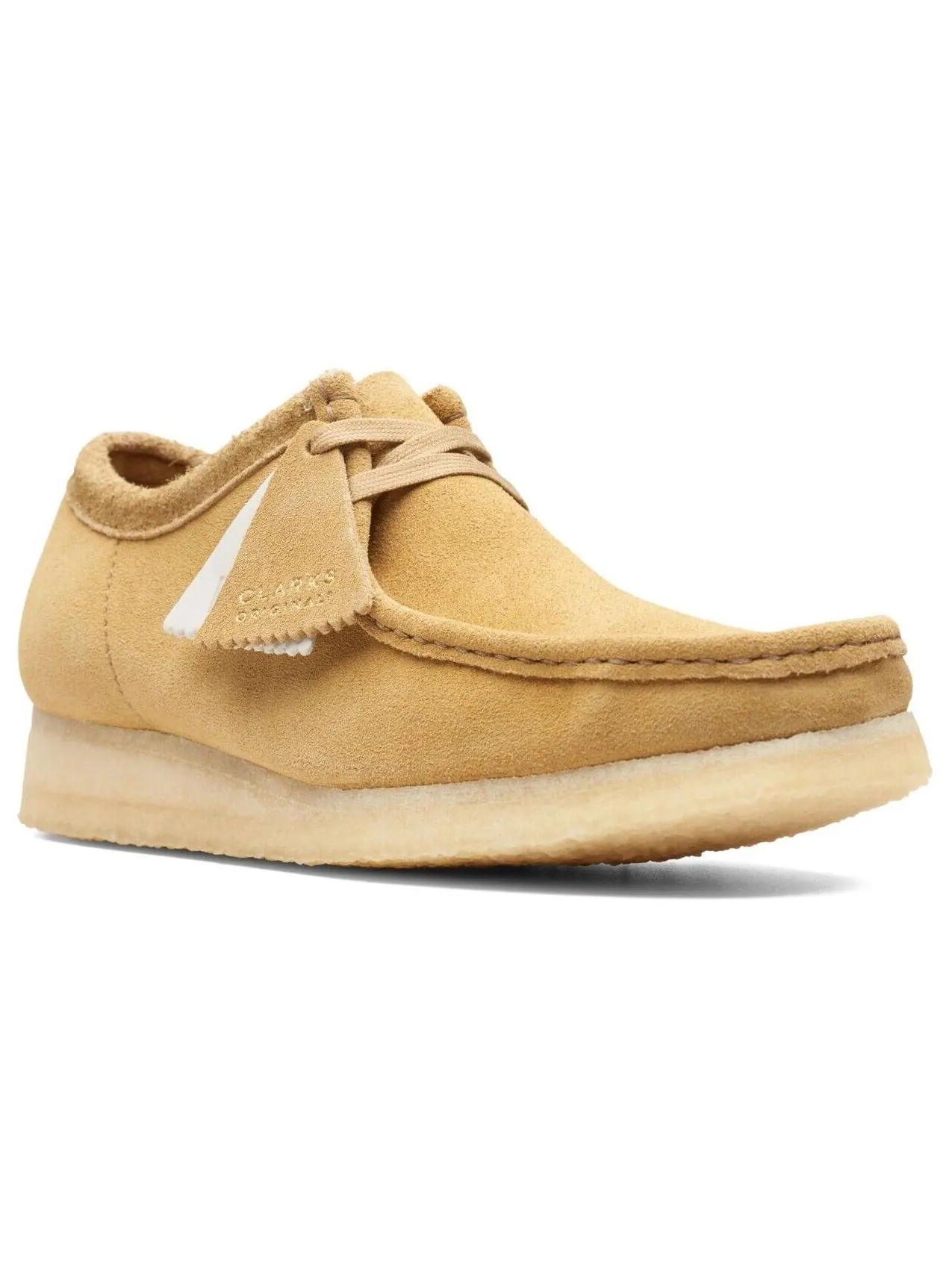 Кроссовки Clarks Wallabee Suede 'Oakmoss', замшевые, дубовый мох — изображение 2 из 4, желтый