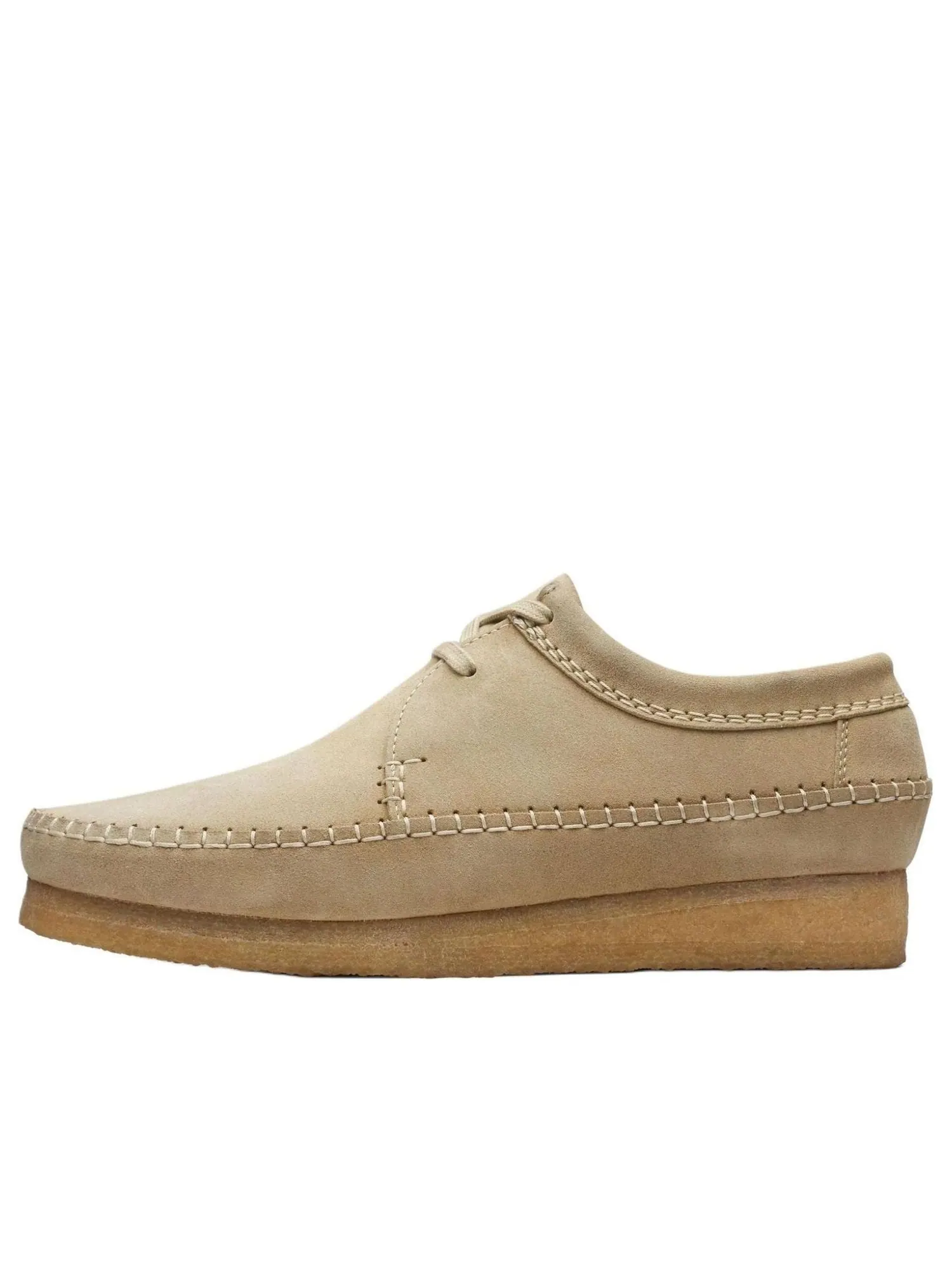 Кроссовки Clarks Weaver Suede Maple, замшевые — изображение 1 из 5, бежевый