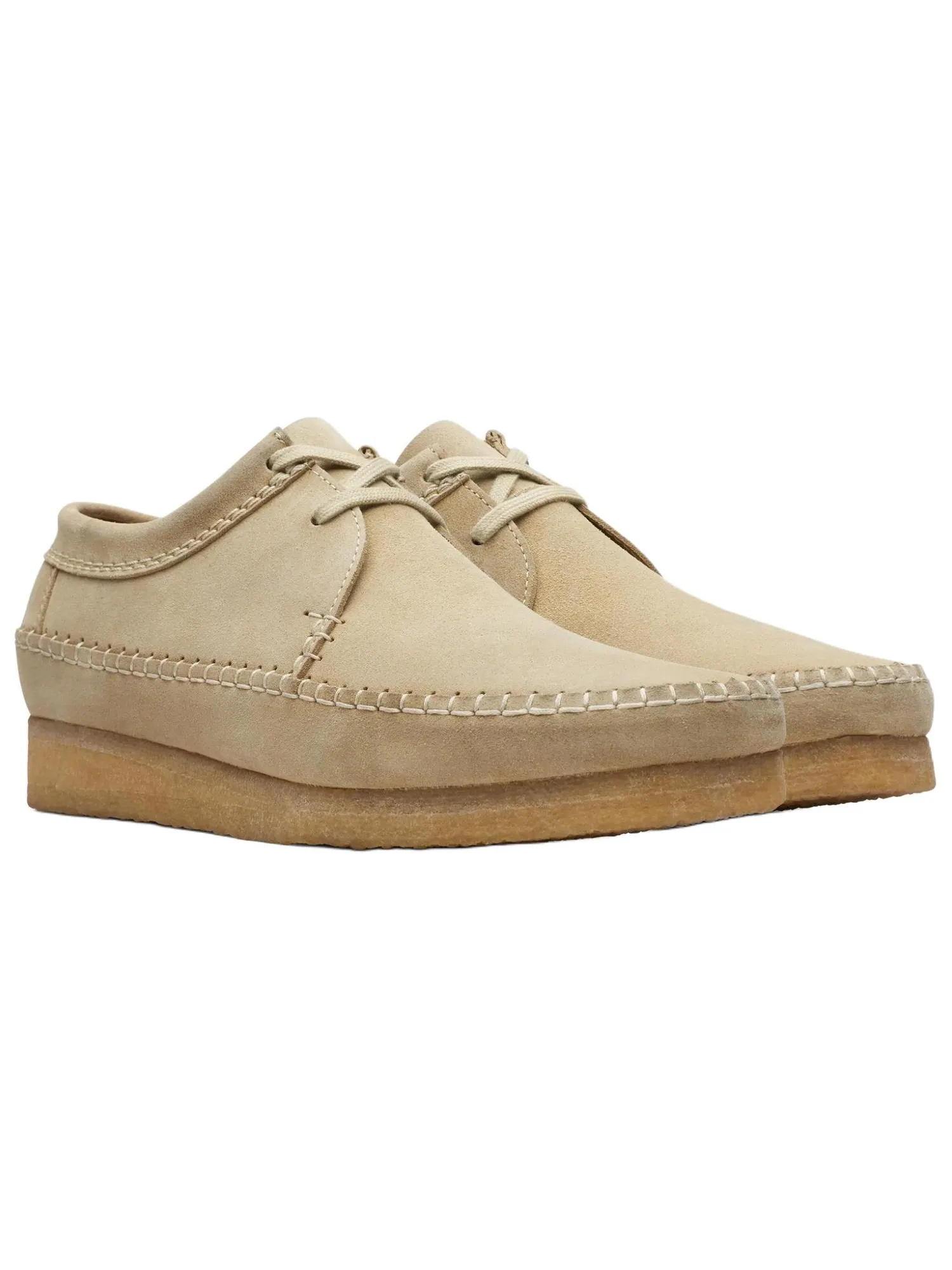 Кроссовки Clarks Weaver Suede 'Maple', замшевые — изображение 2 из 5, зеленый