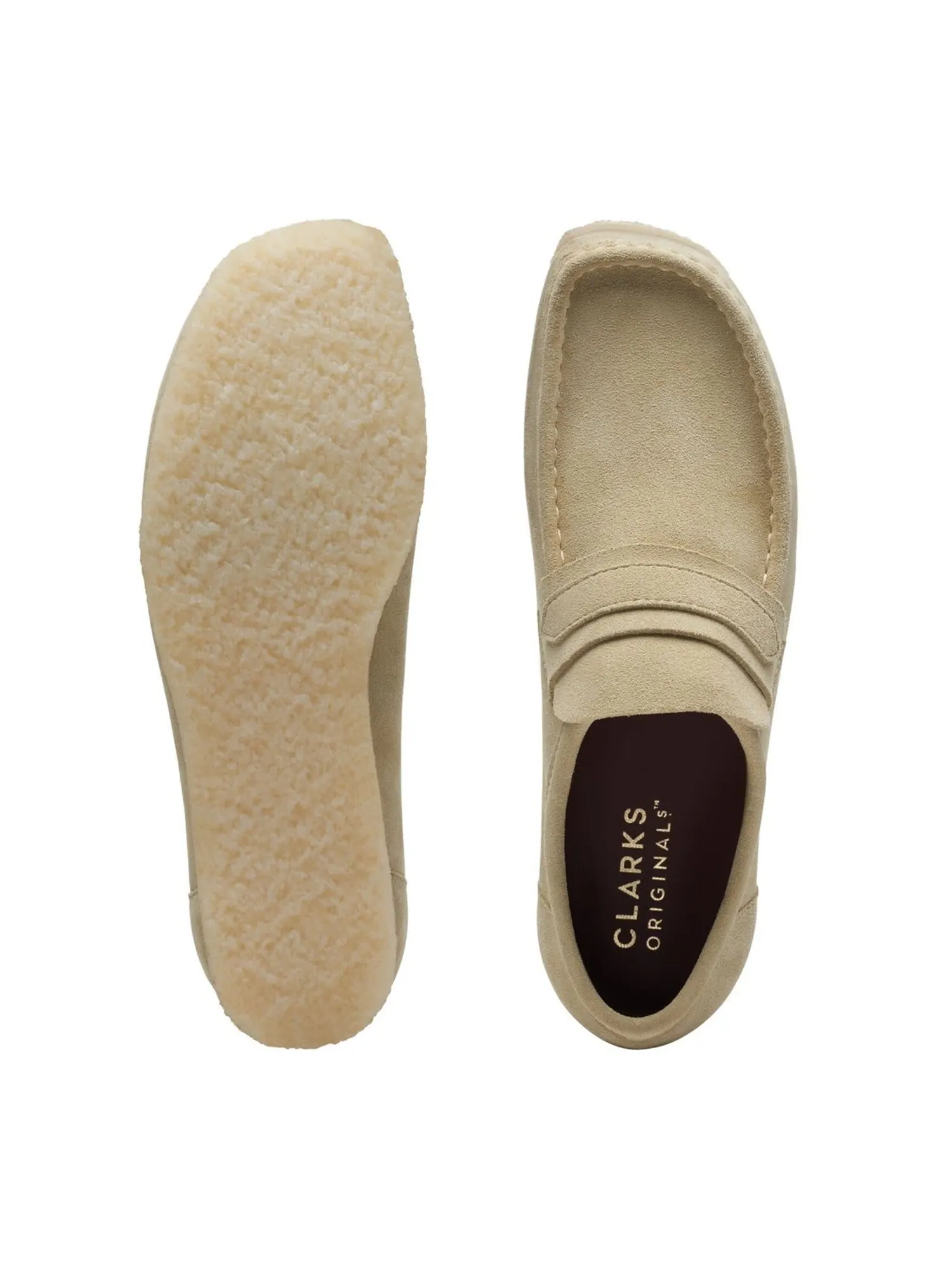 Лоферы Clarks Wallabee из замши, цвет «Клен» — изображение 2 из 3