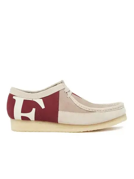 Кроссовки Clarks Wallabee x Frank Pellegrino 'Red Combi' — изображение 3 из 3, красный/розовый