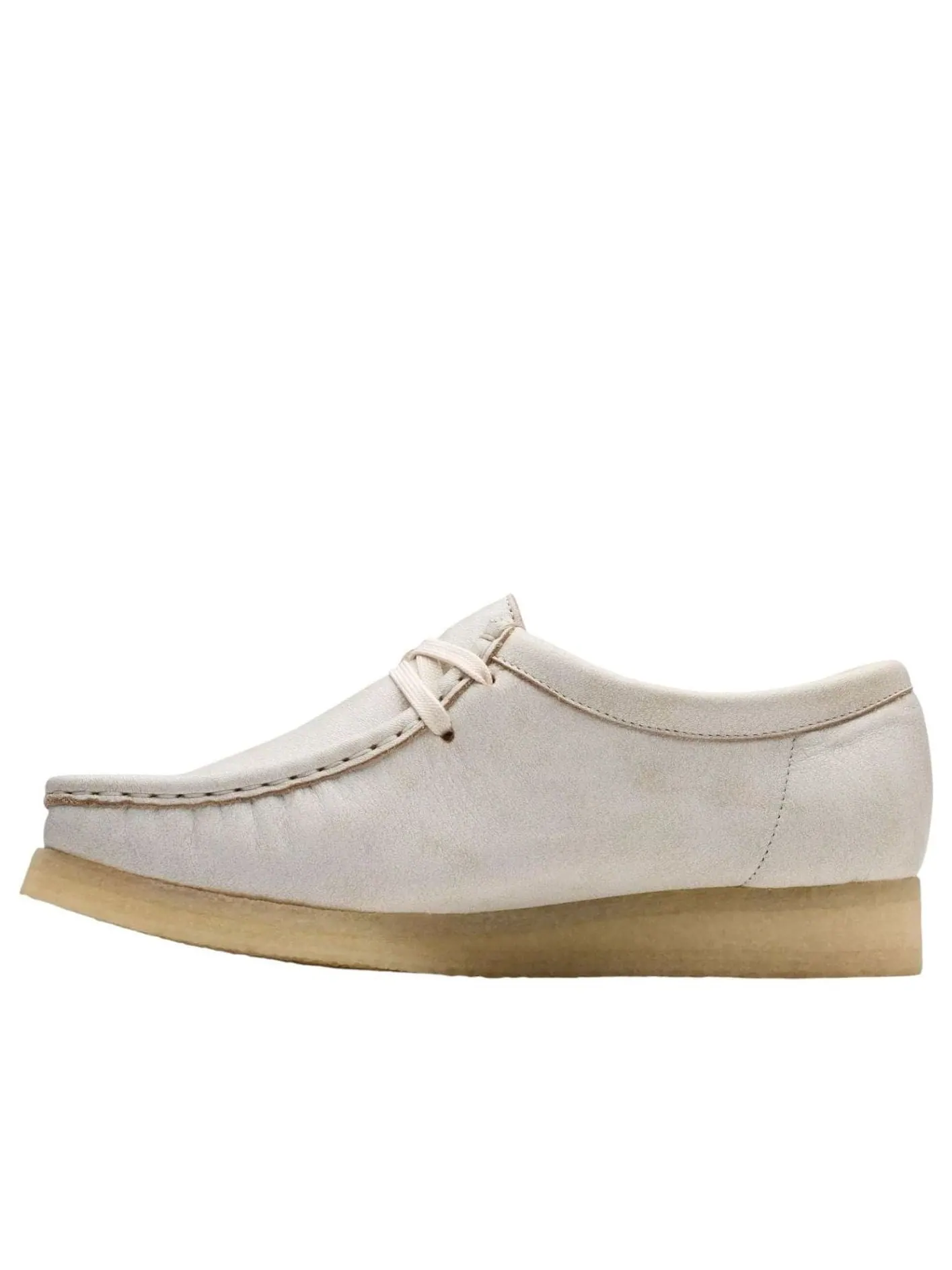 Кроссовки Clarks Wallabee WMNS, кожаные — изображение 1 из 6, белый