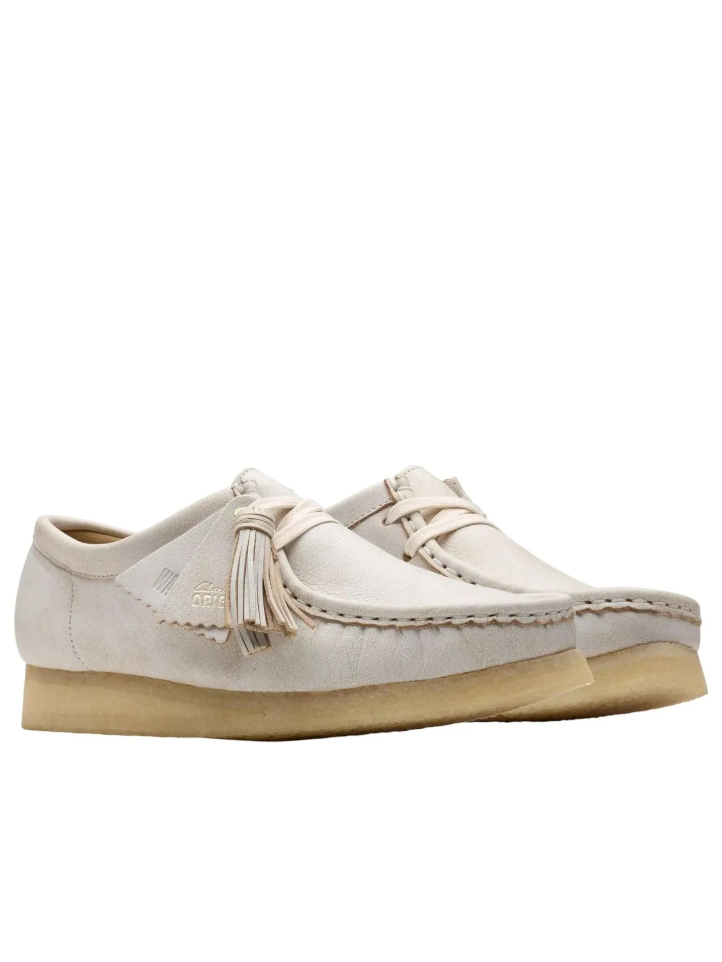 Кроссовки Clarks Wallabee WMNS, кожаные — изображение 3 из 6, белый
