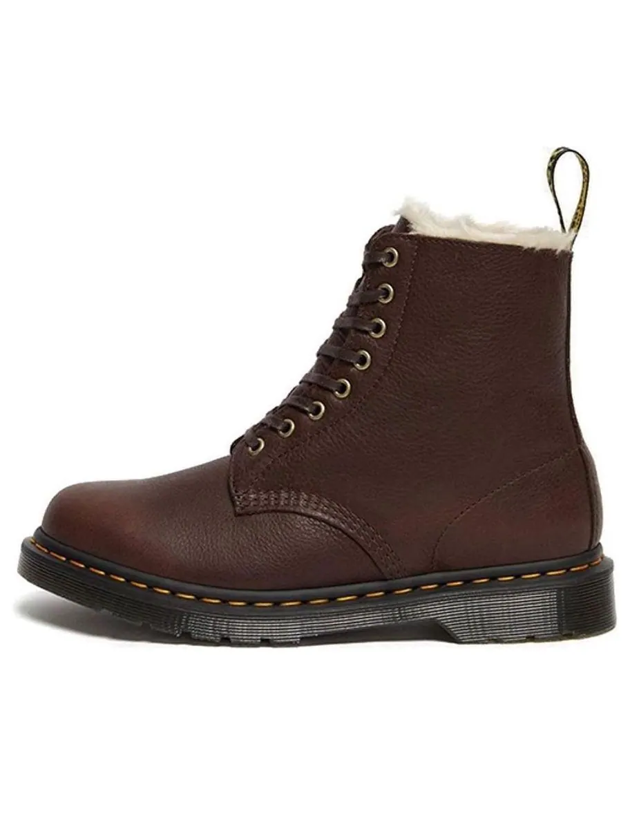 Ботинки Dr. Martens 1460 Pascal Faux Fur — изображение 1 из 4, коричневый