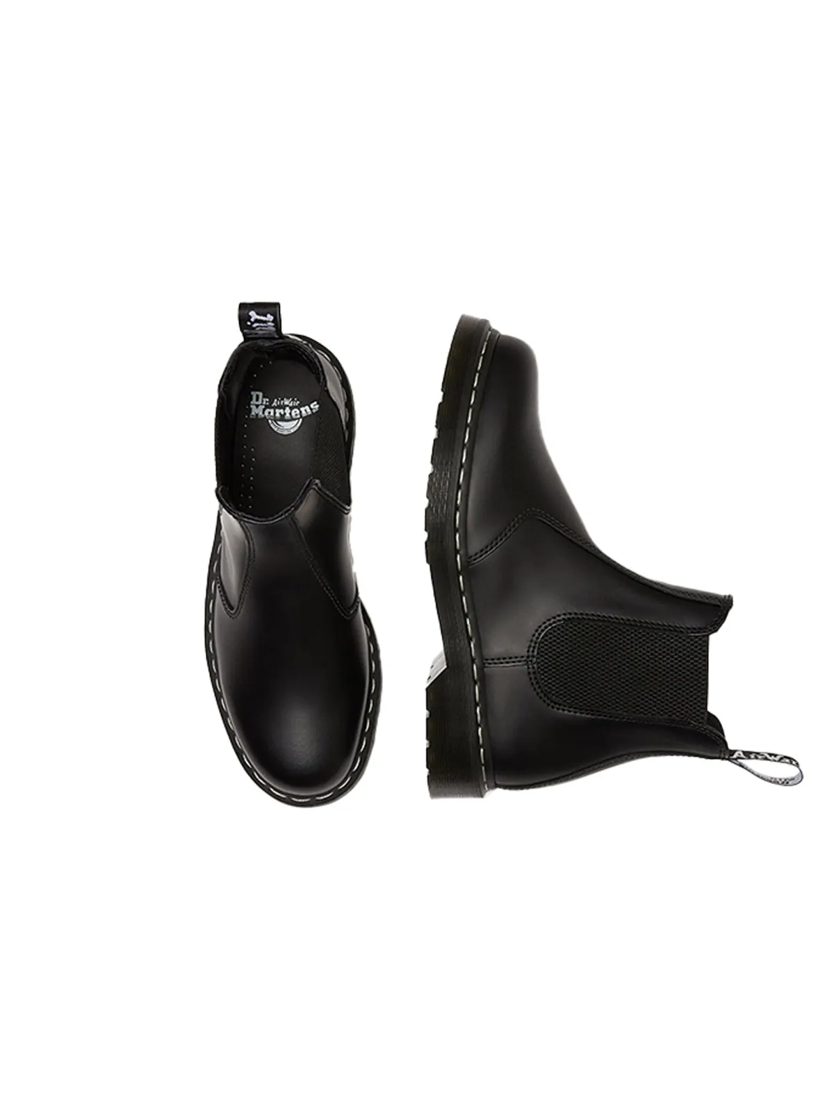 Ботинки Dr.Martens 2976 кожаные с простроченной подошвой — изображение 3 из 4, черный