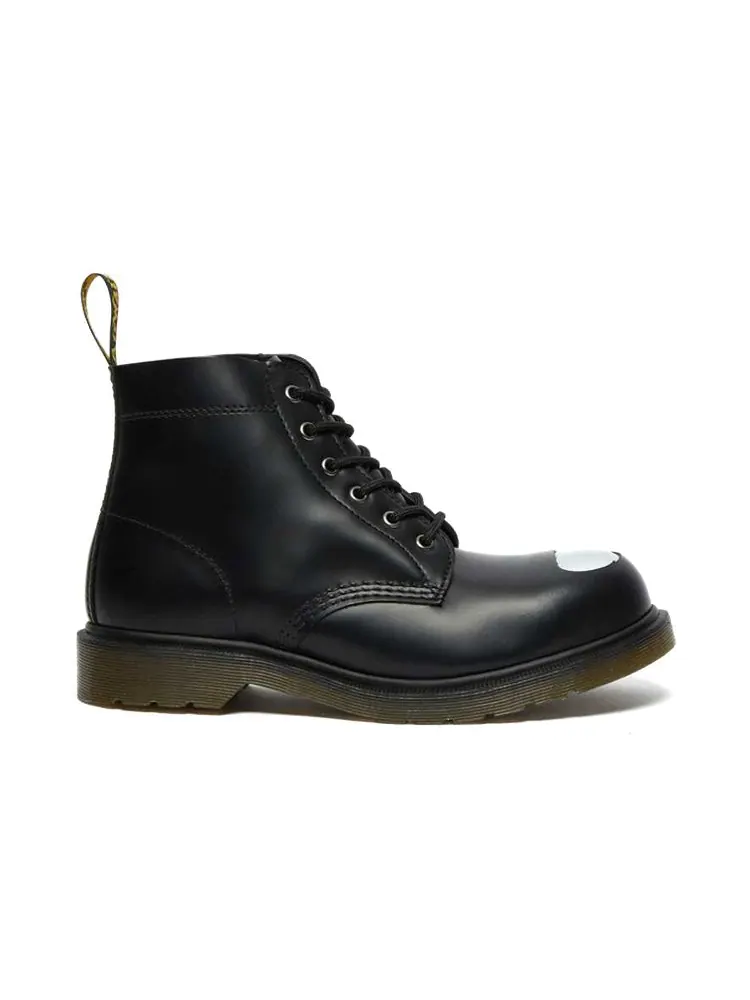 Ботинки Dr. Martens 101 кожаные, с потертым носком — изображение 2 из 6, черный