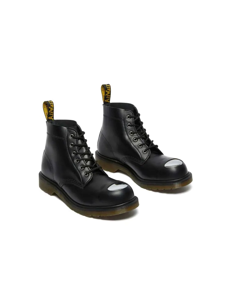 Ботинки Dr. Martens 101 кожаные, с потертым носком — изображение 4 из 6, черный