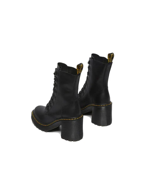 Ботинки Dr. Martens Chesney Leather Flared Heel Lace Up Boots — изображение 3 из 4, черный