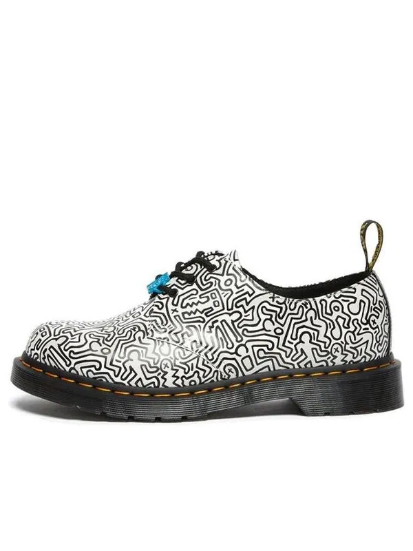Кроссовки Dr. Martens Keith Haring 1461 Printed 'Black White' — изображение 1 из 4, черный/белый