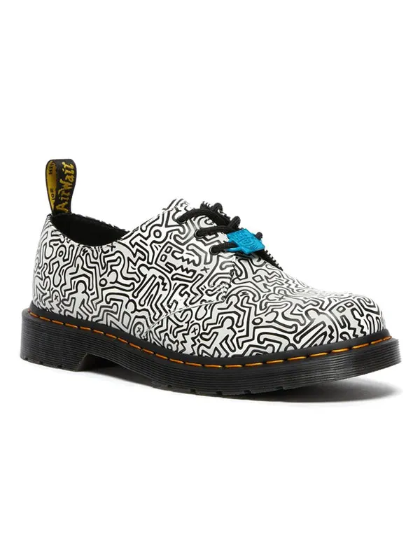 Кроссовки Dr. Martens Keith Haring 1461 Printed 'Black White' — изображение 3 из 4, черный/белый