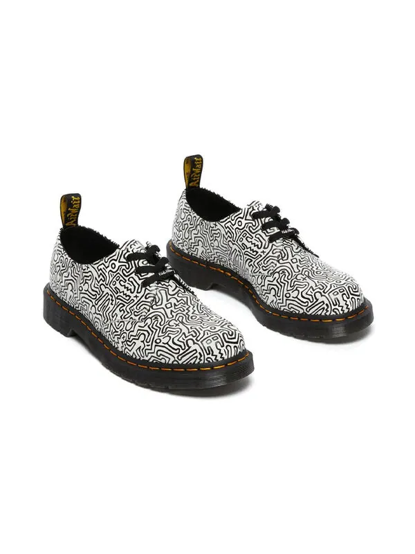 Кроссовки Dr. Martens Keith Haring 1461 Printed 'Black White' — изображение 4 из 4, черный/белый
