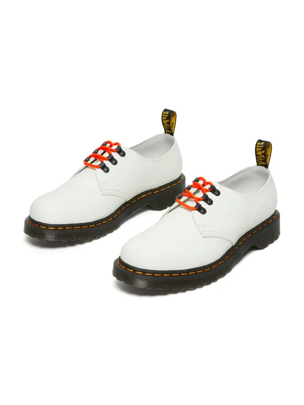 Туфли Dr. Martens 1461 ben smooth 3-eye 'white orange' — изображение 3 из 4, белый/оранжевый