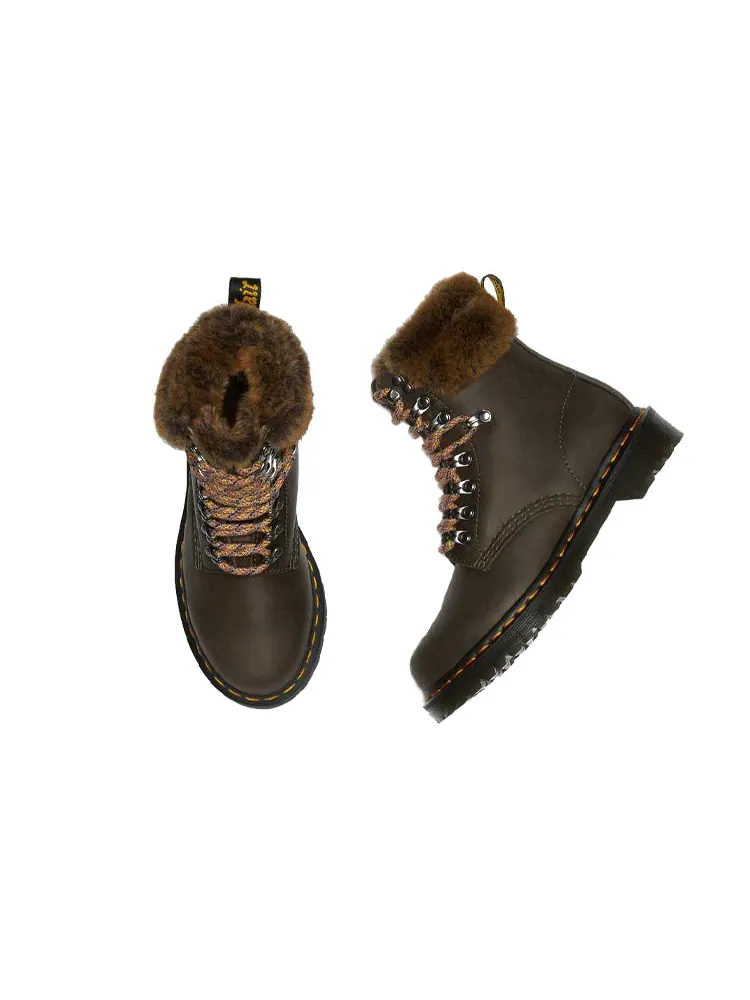 Ботинки Dr. Martens 1460, шнуровка — изображение 4 из 5, серый/зеленый