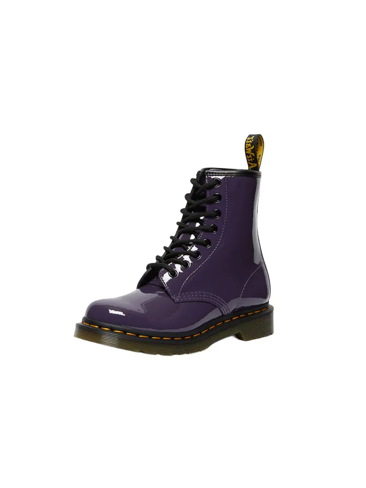 Ботинки Dr. Martens Lens Patent Leather 8 Martin — изображение 2 из 4, черно-фиолетовый