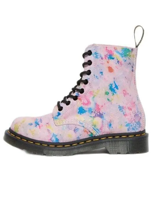 Ботинки Dr. Martens 1460 Pascal Rainbow Suede Lace Up Boots — изображение 1 из 4, розовый