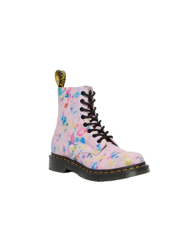 Ботинки Dr. Martens 1460 Pascal Rainbow Suede Lace Up Boots — изображение 2 из 4, розовый