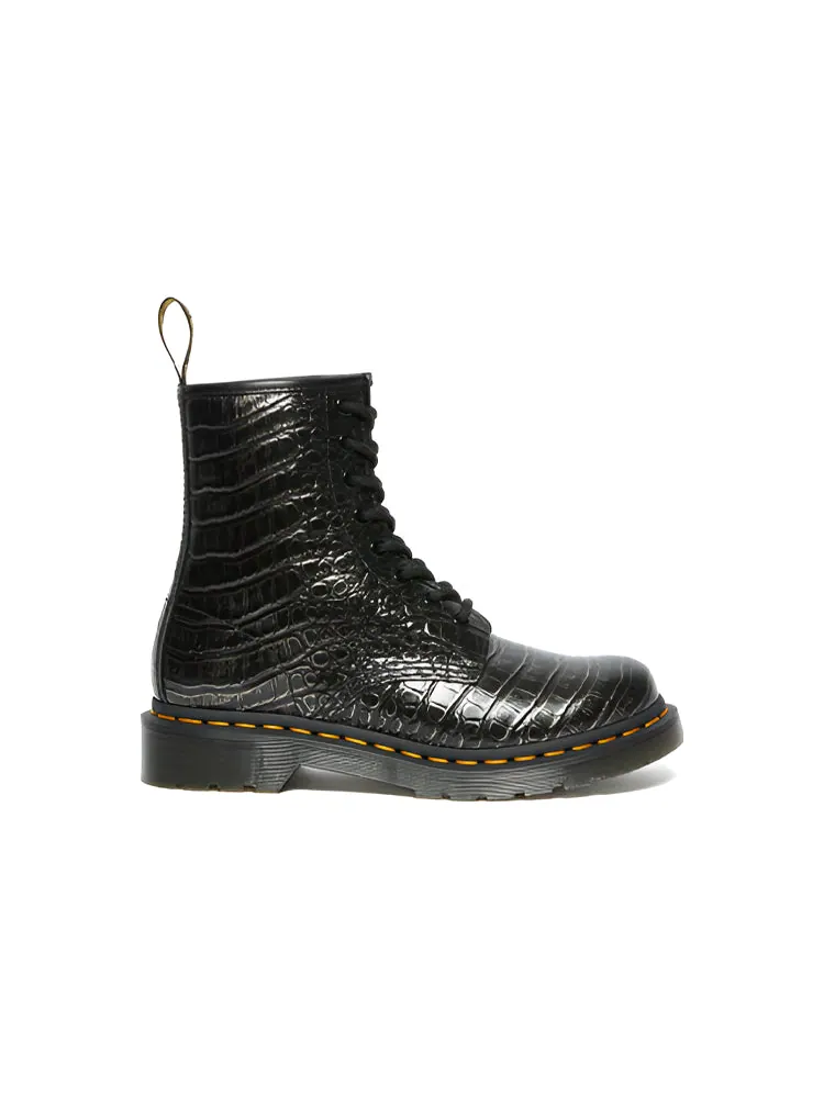 Ботинки Dr. Martens Lacing Crocodile Pattern — изображение 2 из 4, черный