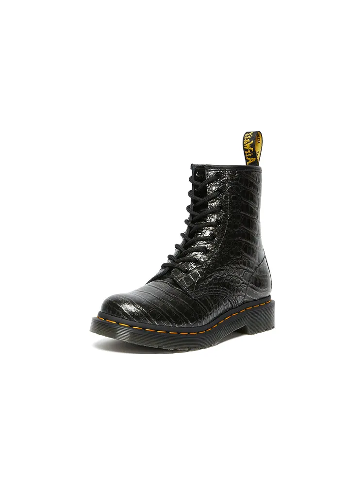 Ботинки Dr. Martens Lacing Crocodile Pattern — изображение 3 из 4, черный