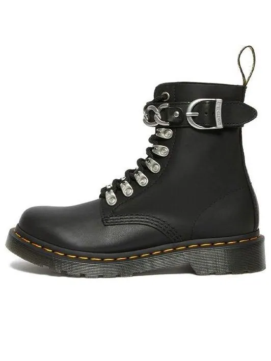 Ботинки Dr. Martens 1460 Pascal Chain Leather Lace Up Boot, кожаные — изображение 1 из 4, черный