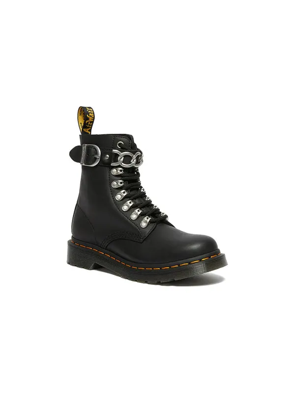 Ботинки Dr. Martens 1460 Pascal Chain Leather Lace Up Boot, кожаные — изображение 2 из 4, черный