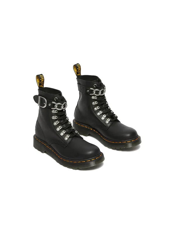 Ботинки Dr. Martens 1460 Pascal Chain Leather Lace Up Boot, кожаные — изображение 3 из 4, черный