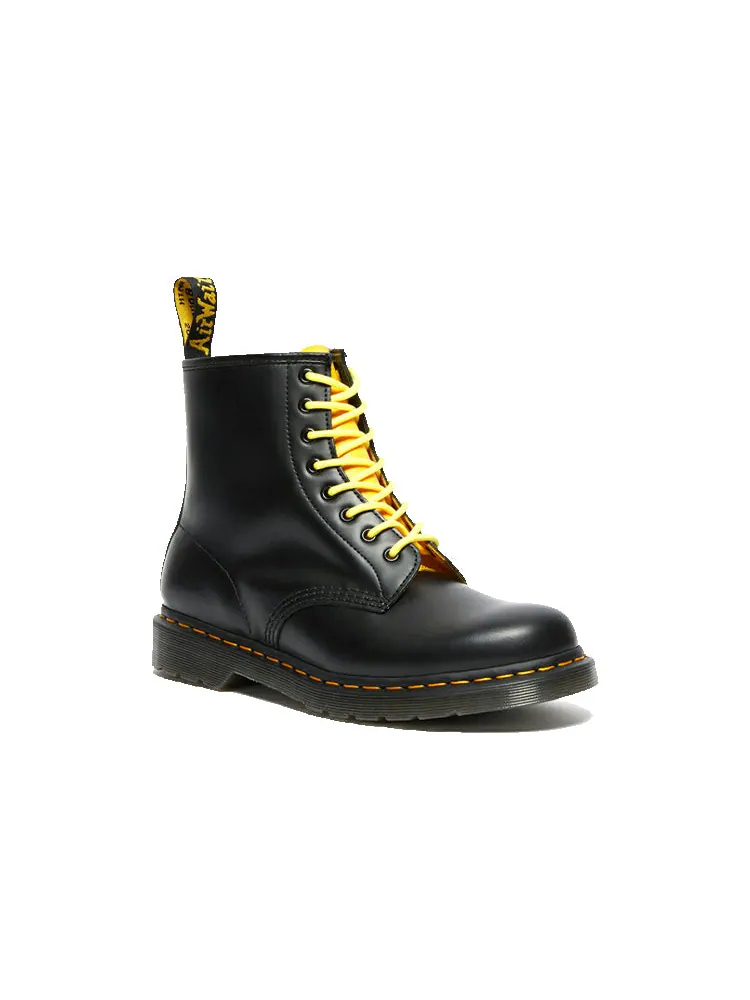 Ботинки мужские Dr. Martens 1460, гладкая кожа, контрастная шнуровка — изображение 2 из 5, черный