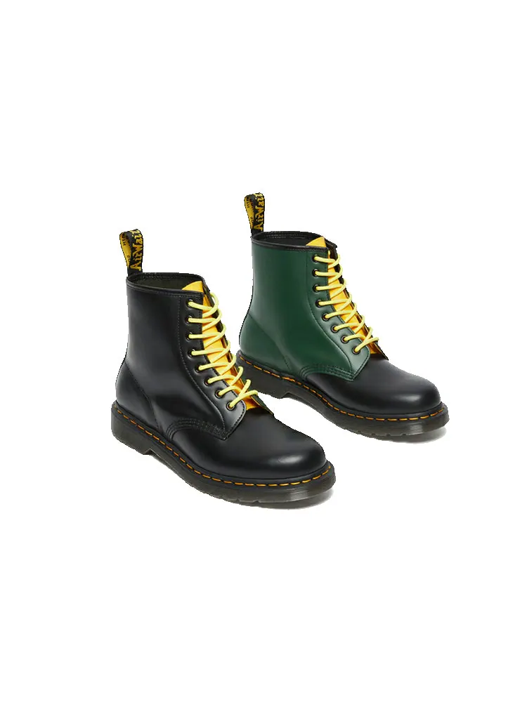 Ботинки мужские Dr. Martens 1460, гладкая кожа, контрастная шнуровка — изображение 3 из 5, черный