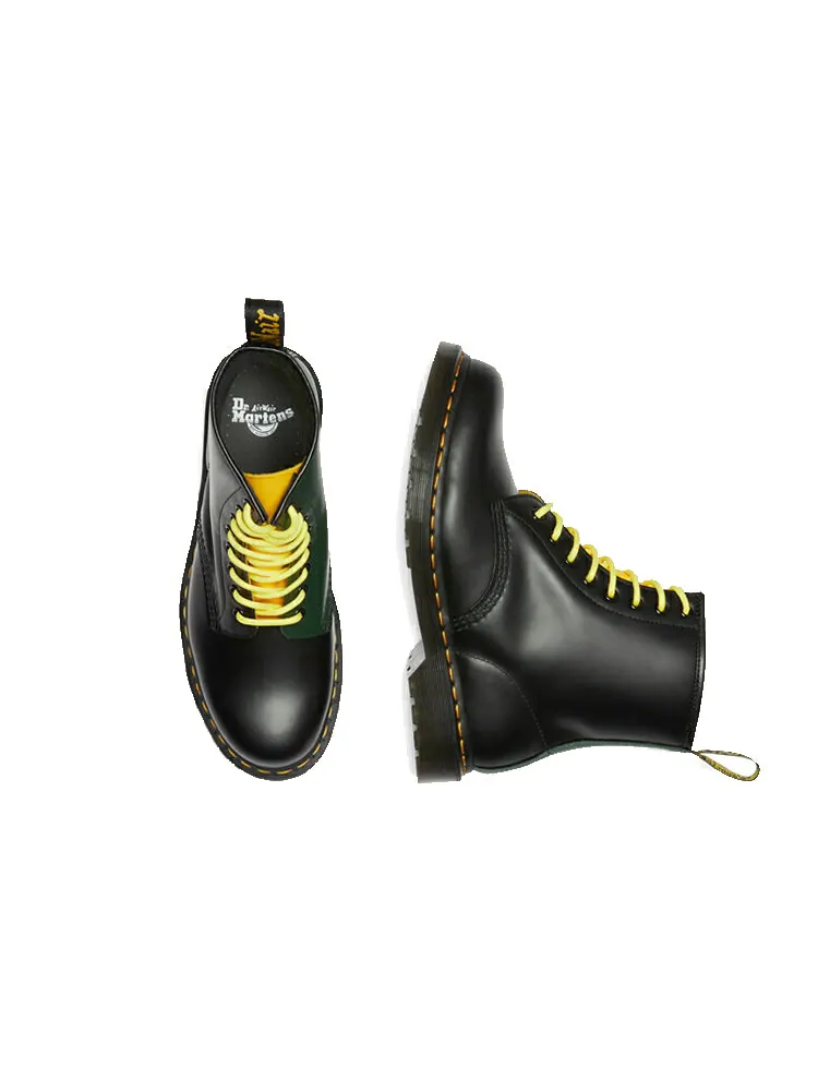Ботинки мужские Dr. Martens 1460, гладкая кожа, контрастная шнуровка — изображение 4 из 5, черный